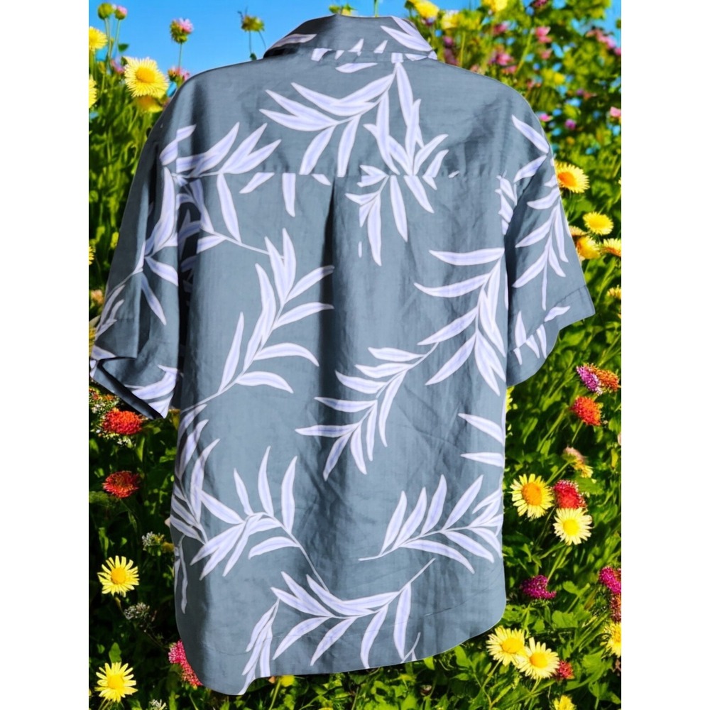 NWT Stars Above Pajama Top Women's M Green Palm Print Soft Sleepwear Shirt - Picture 2 of 8